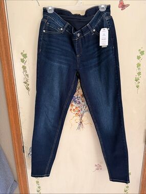 Dark Blue Stretch Maternity Jeans - Time and Tru